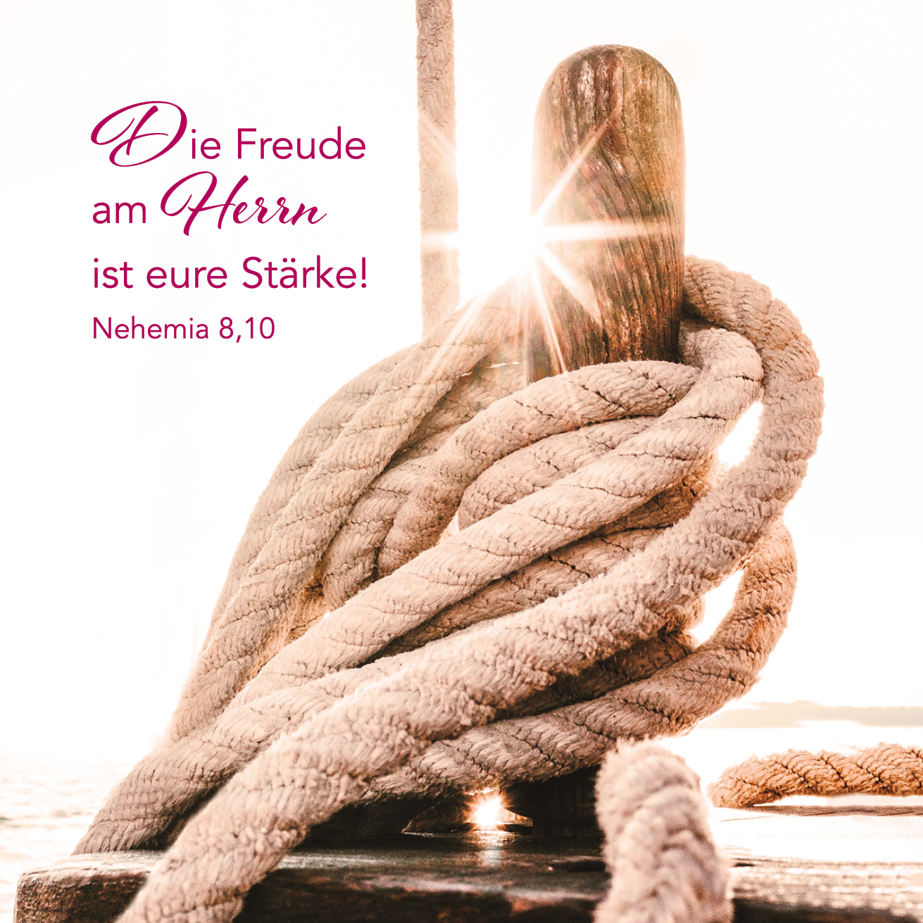 Quadratische Postkarte - Seil