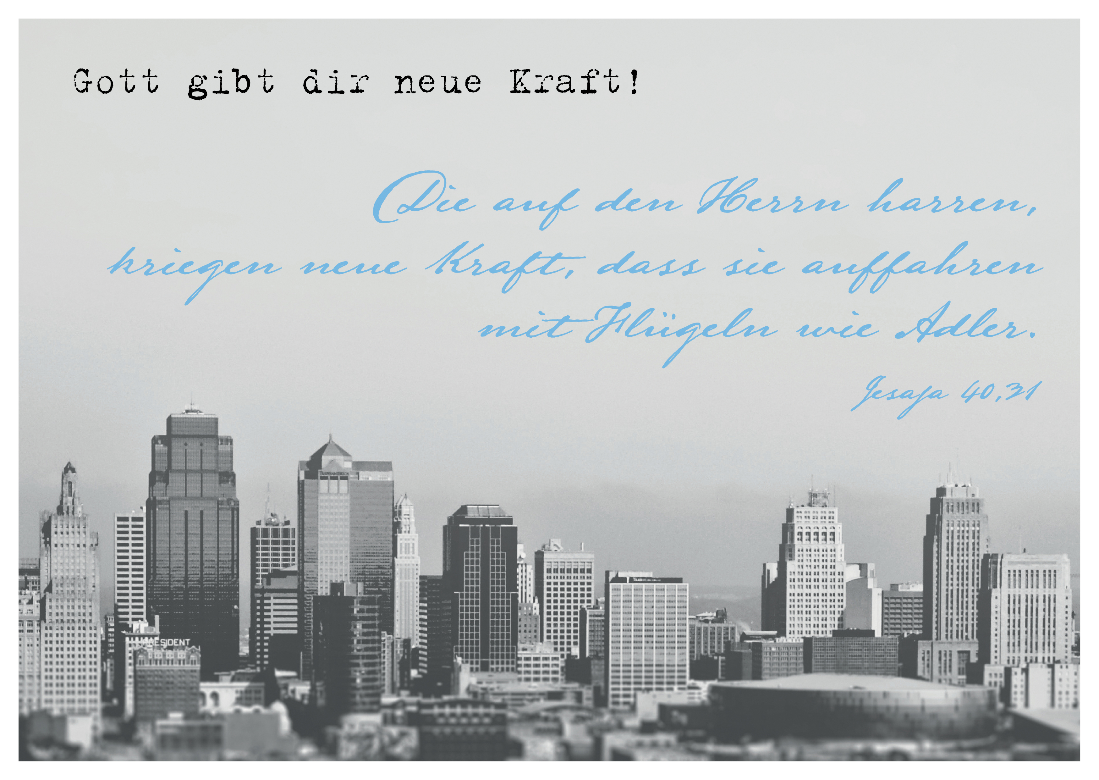 Postkarte - Gott gibt dir neue Kraft!