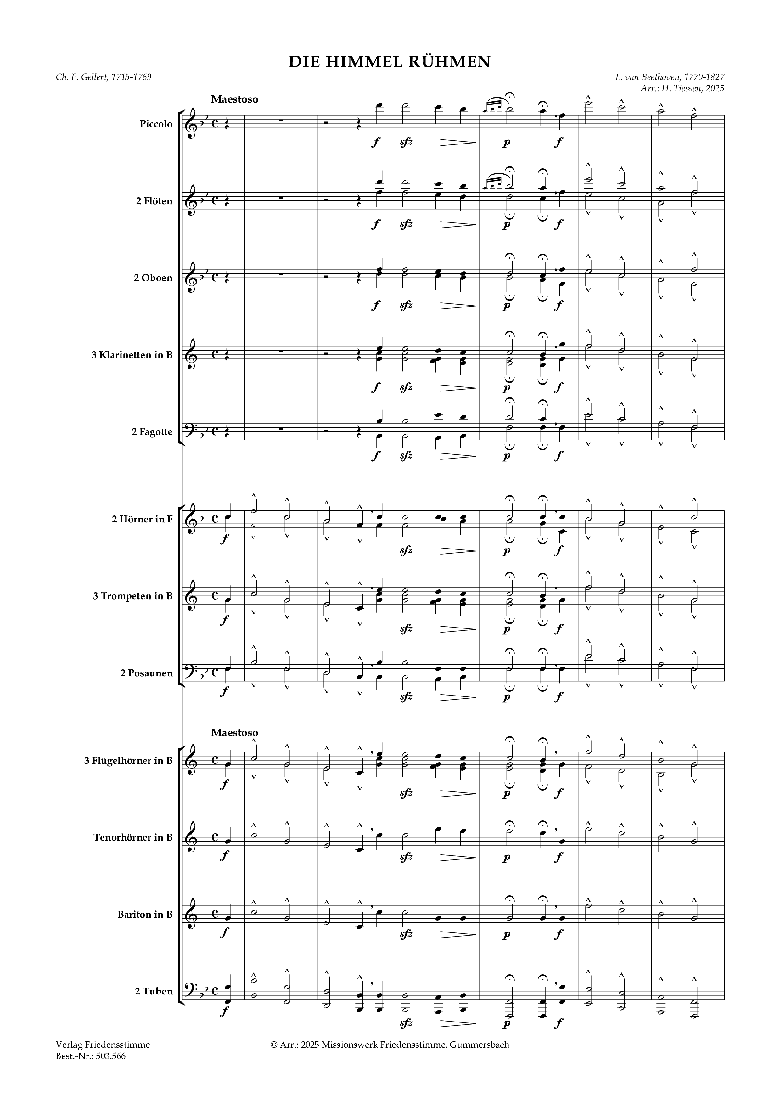 Partitur - Die Himmel rühmen