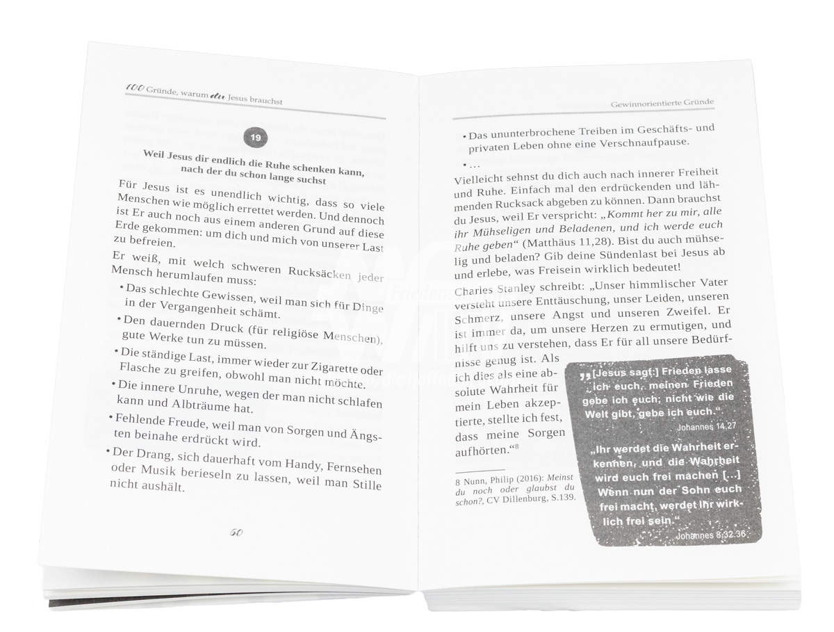 100 Gründe, warum du Jesus brauchst 100 Gründe, warum du Jesus brauchst