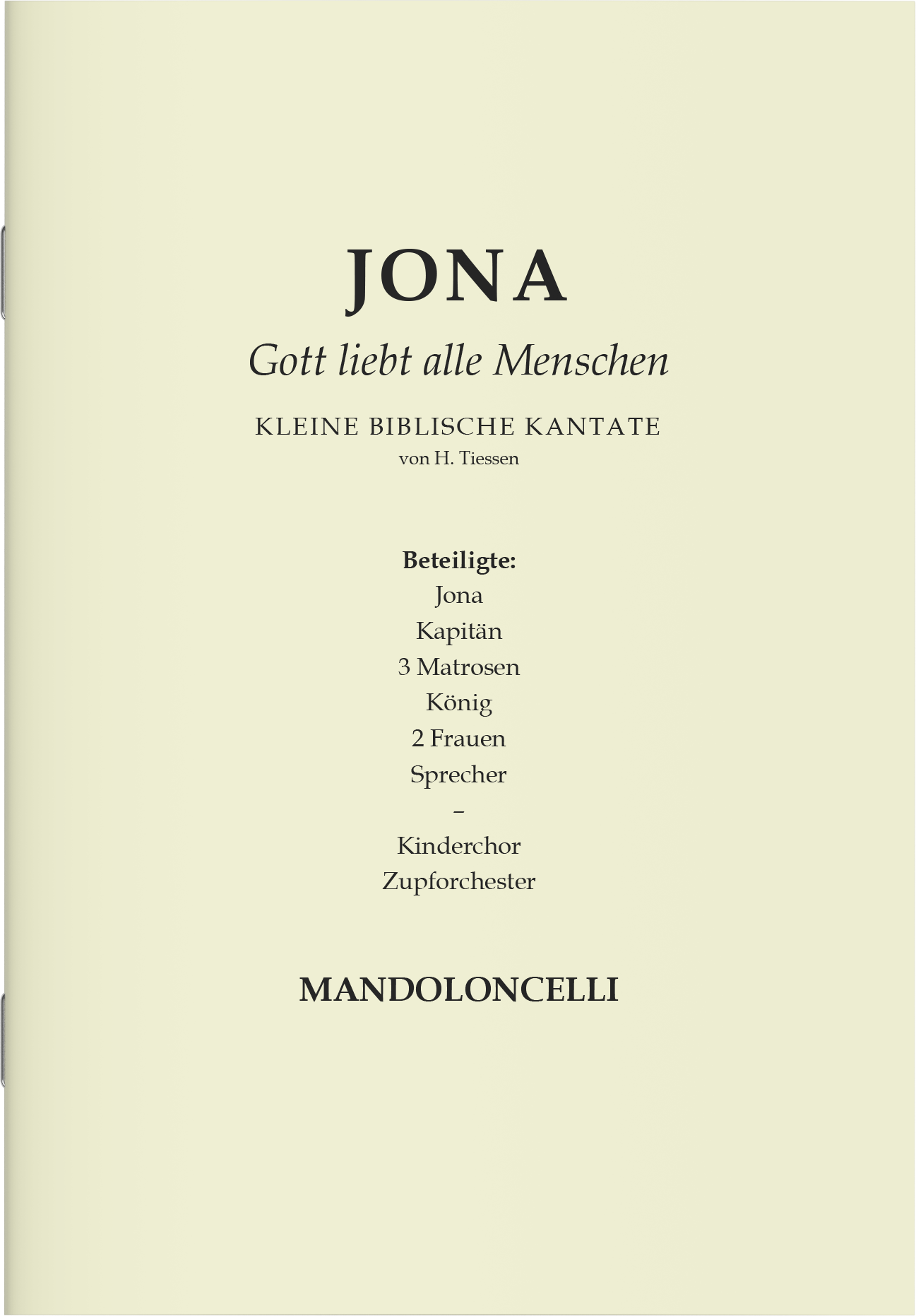 Jona - Gott liebt alle Menschen (Mandoloncello)