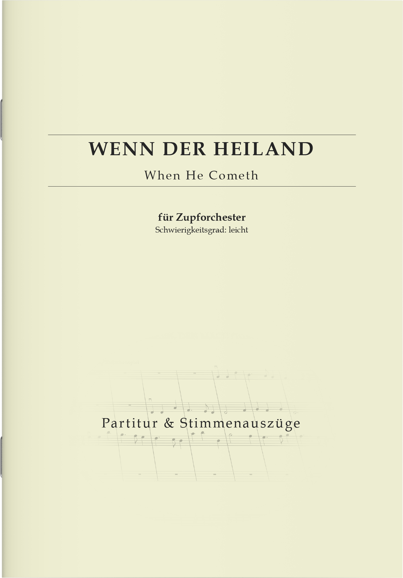 Partitur - Wenn der Heiland