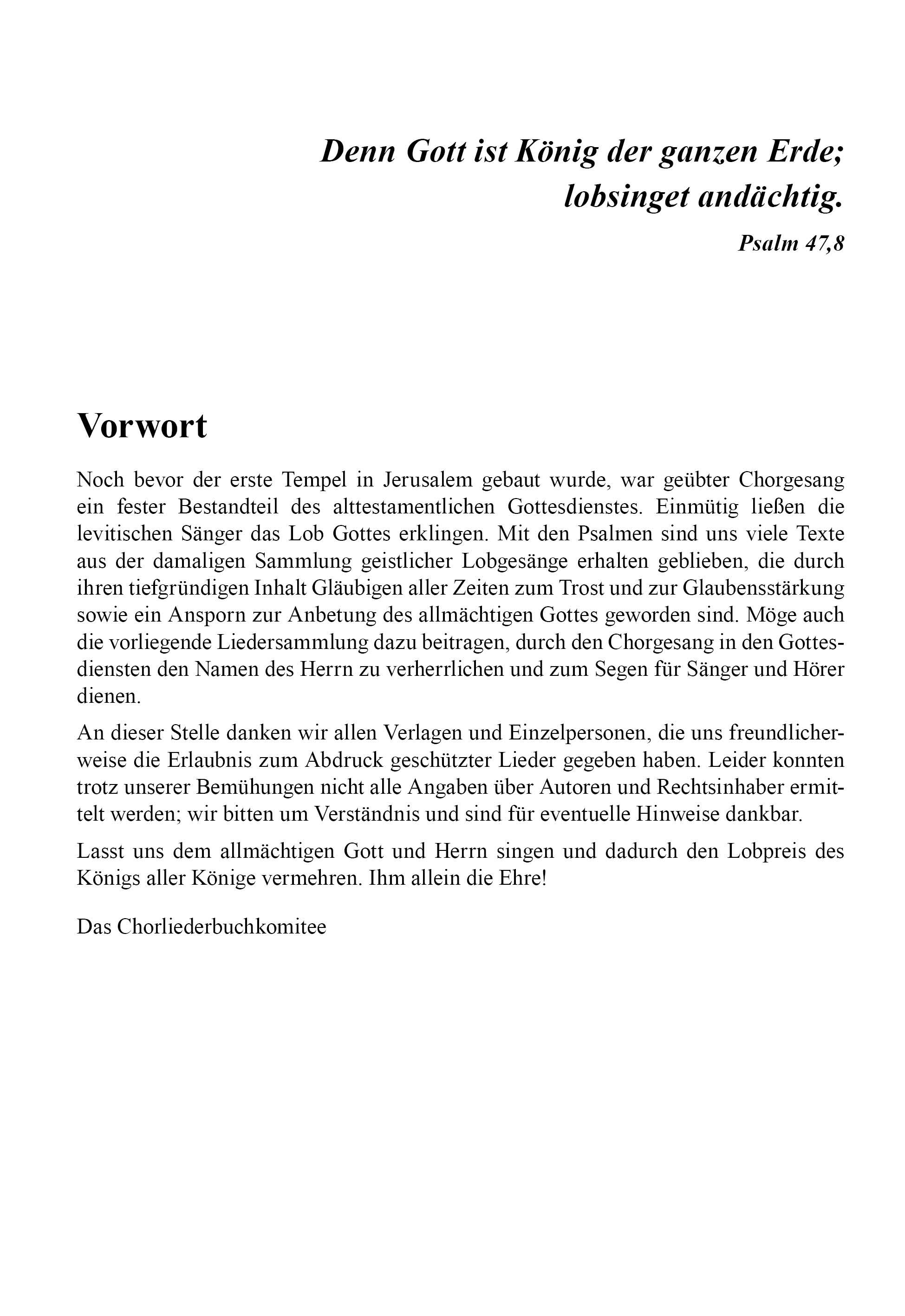 Chorliederbuch I