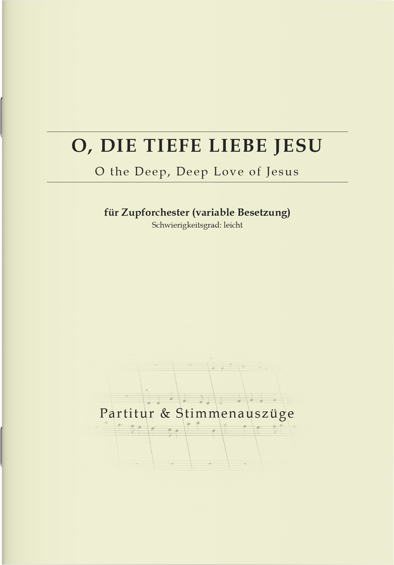 Partitur - O die tiefe Liebe Jesu