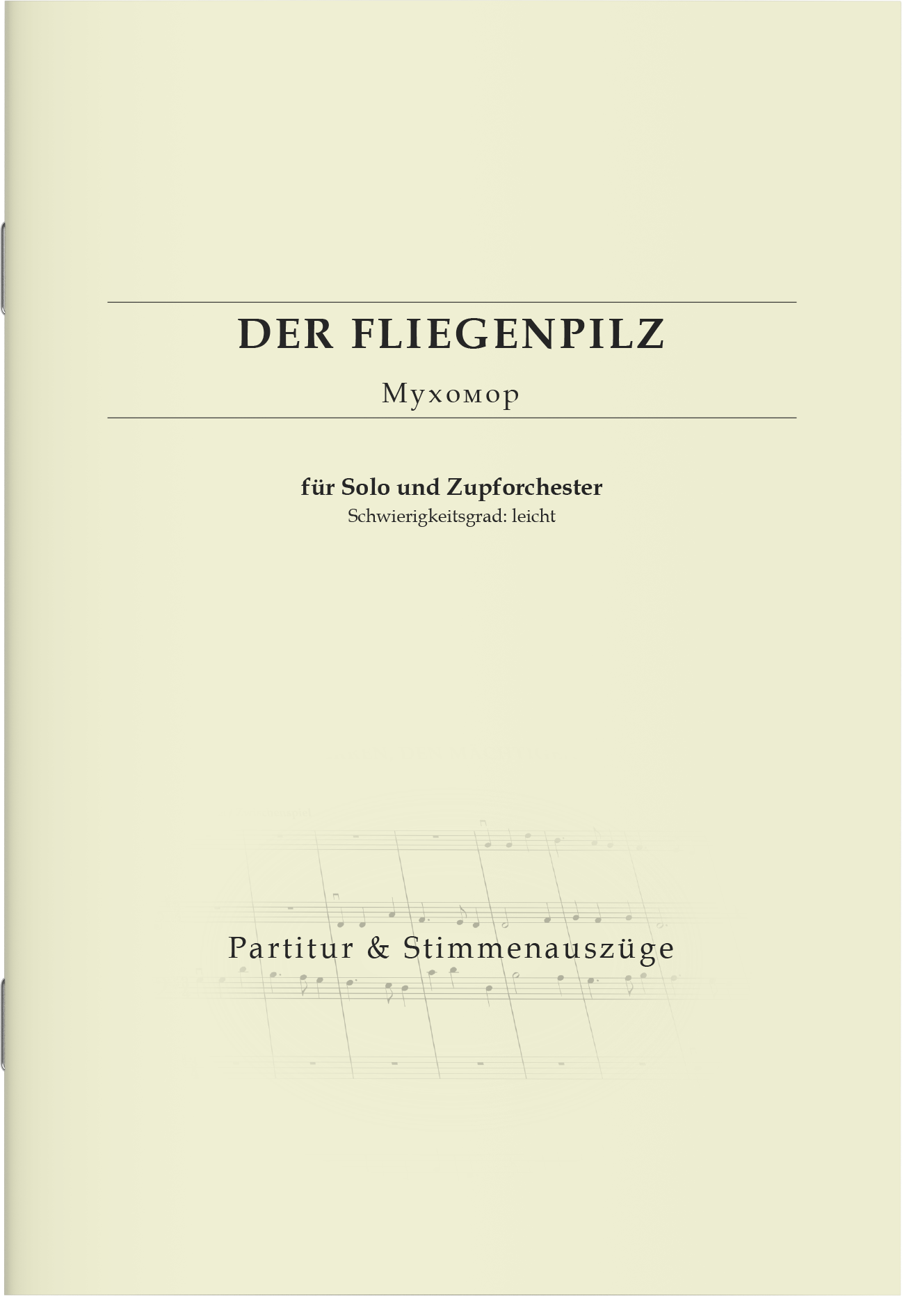 Partitur - Der Fliegenpilz