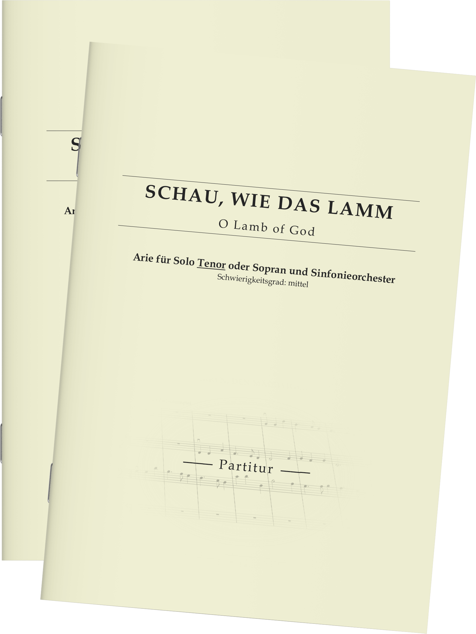 Partitur - Schau, wie das Lamm