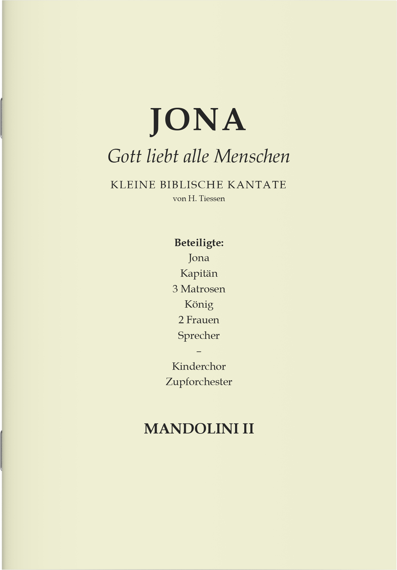Jona - Gott liebt alle Menschen (Mandoline 2)