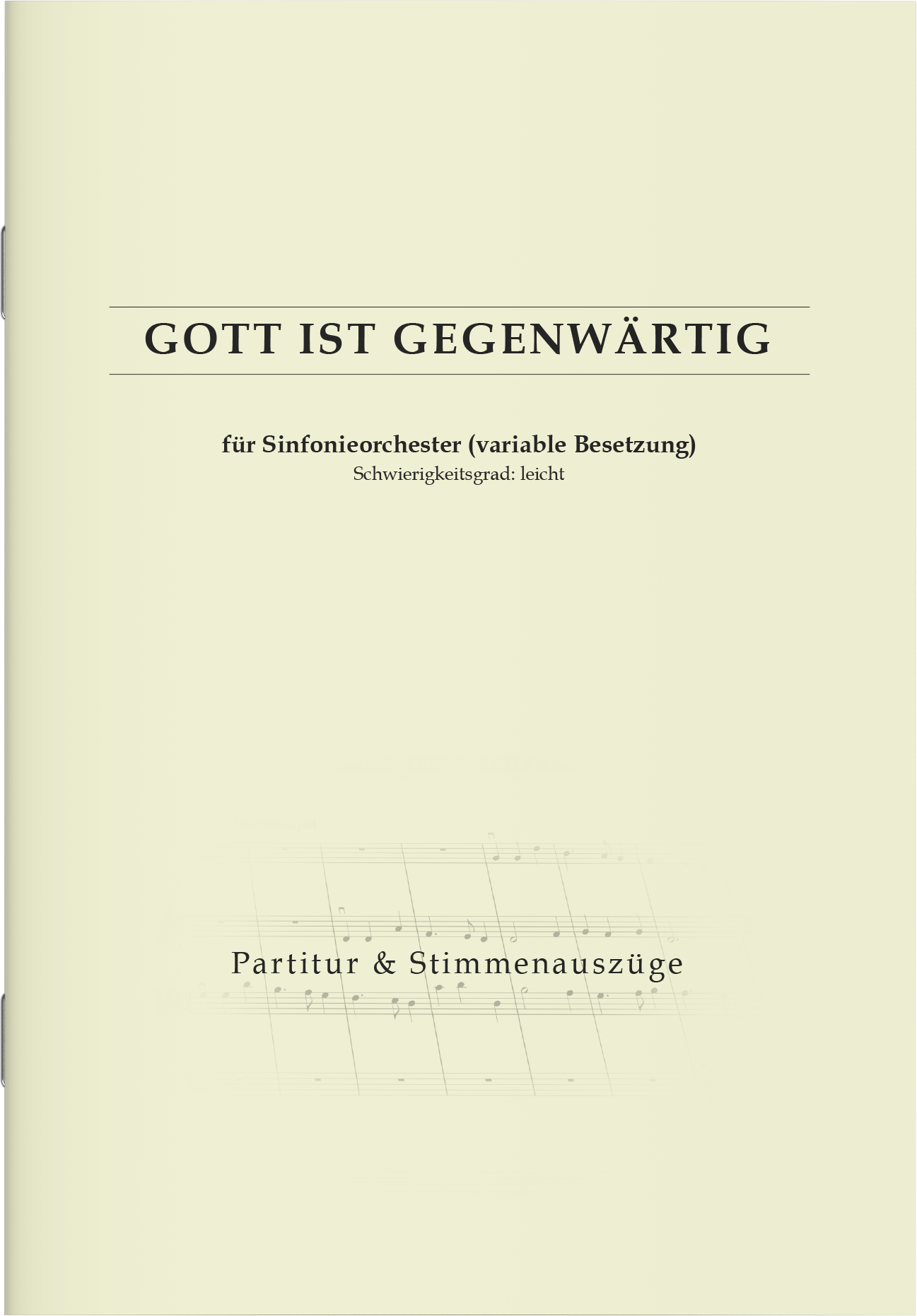 Partitur - Gott ist gegenwärtig