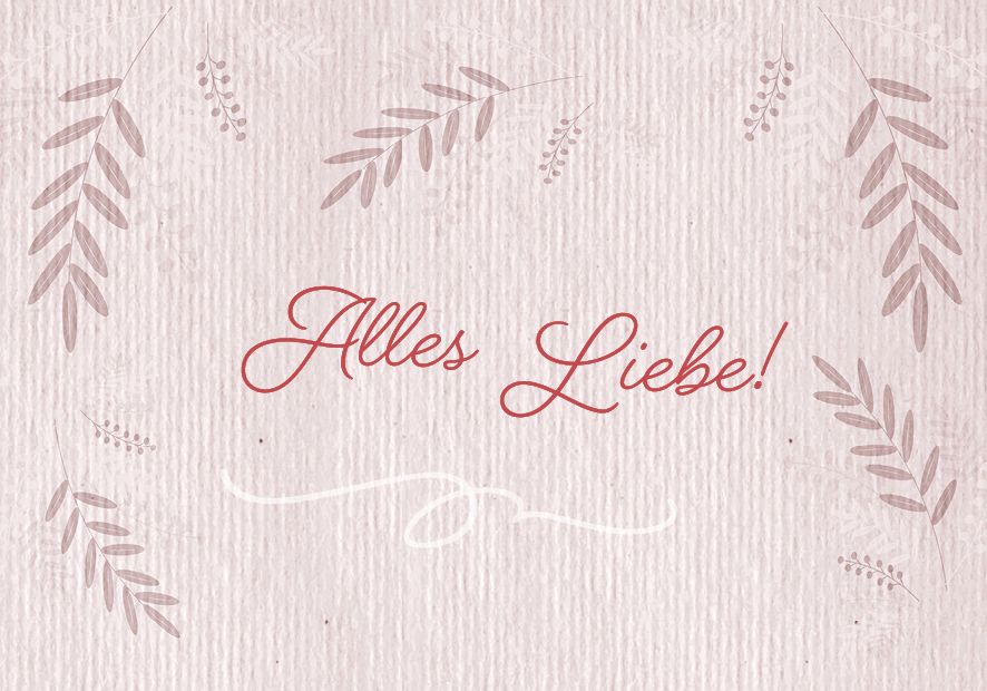 Faltkarte - Alles Liebe!