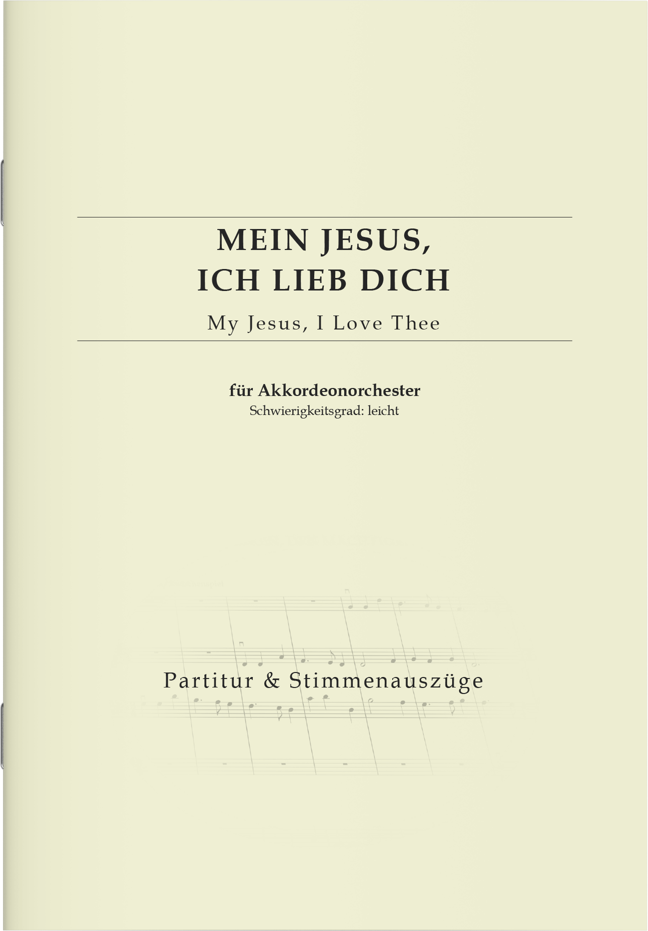 Partitur - Mein Jesus, ich lieb dich