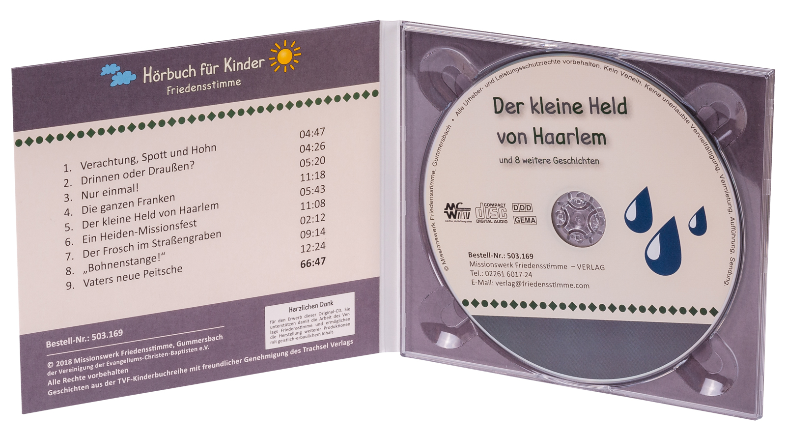 Hörbuch CD - Der kleine Held von Haarlem