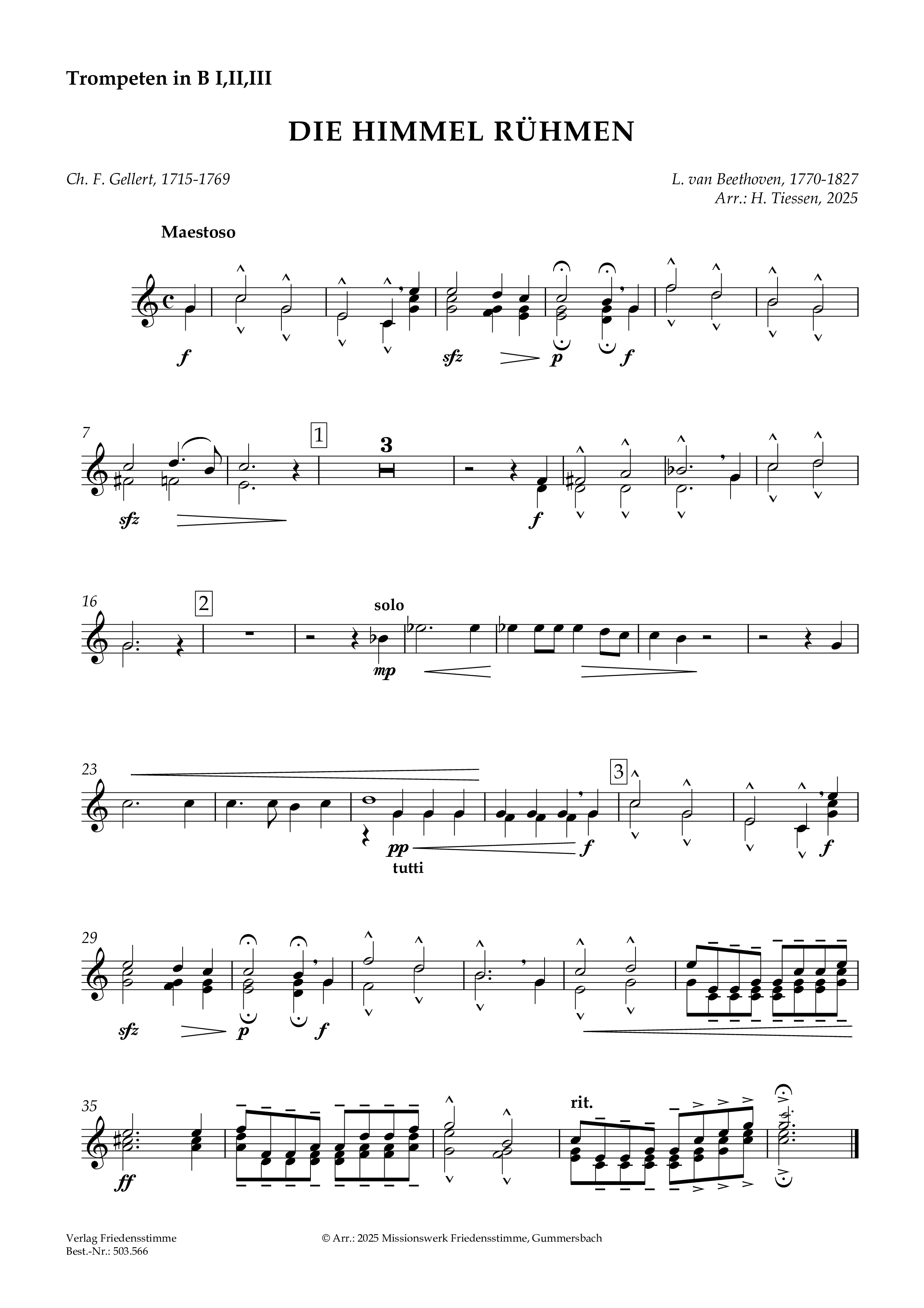 Partitur - Die Himmel rühmen