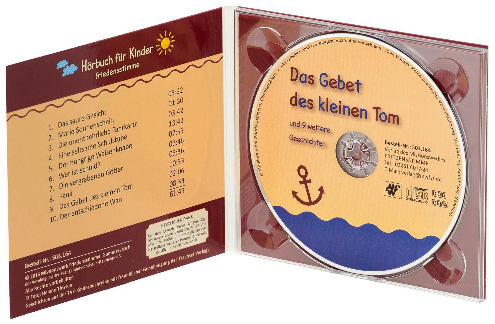 Hörbuch CD - Das Gebet des kleinen Tom
