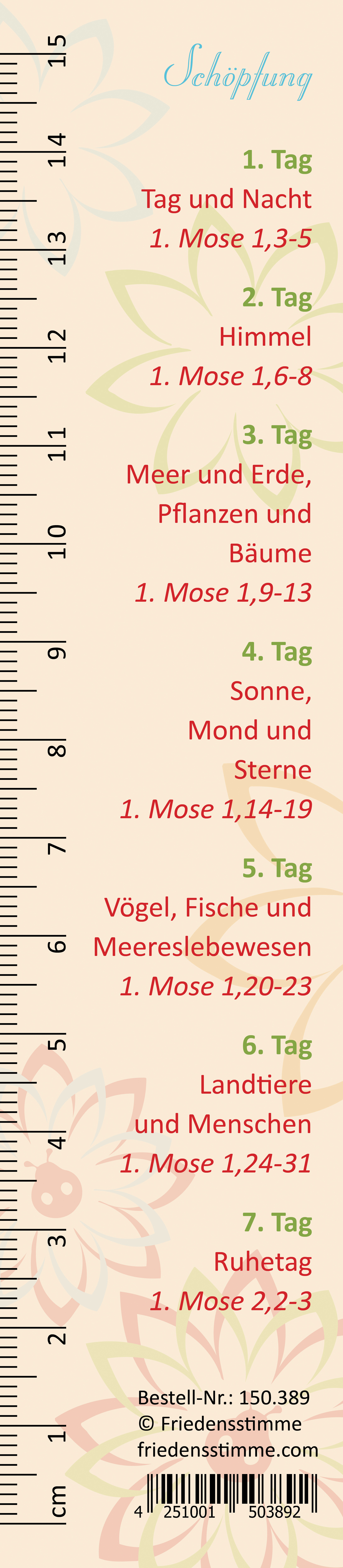 PVC Lineal + Lesezeichen - Schöpfung