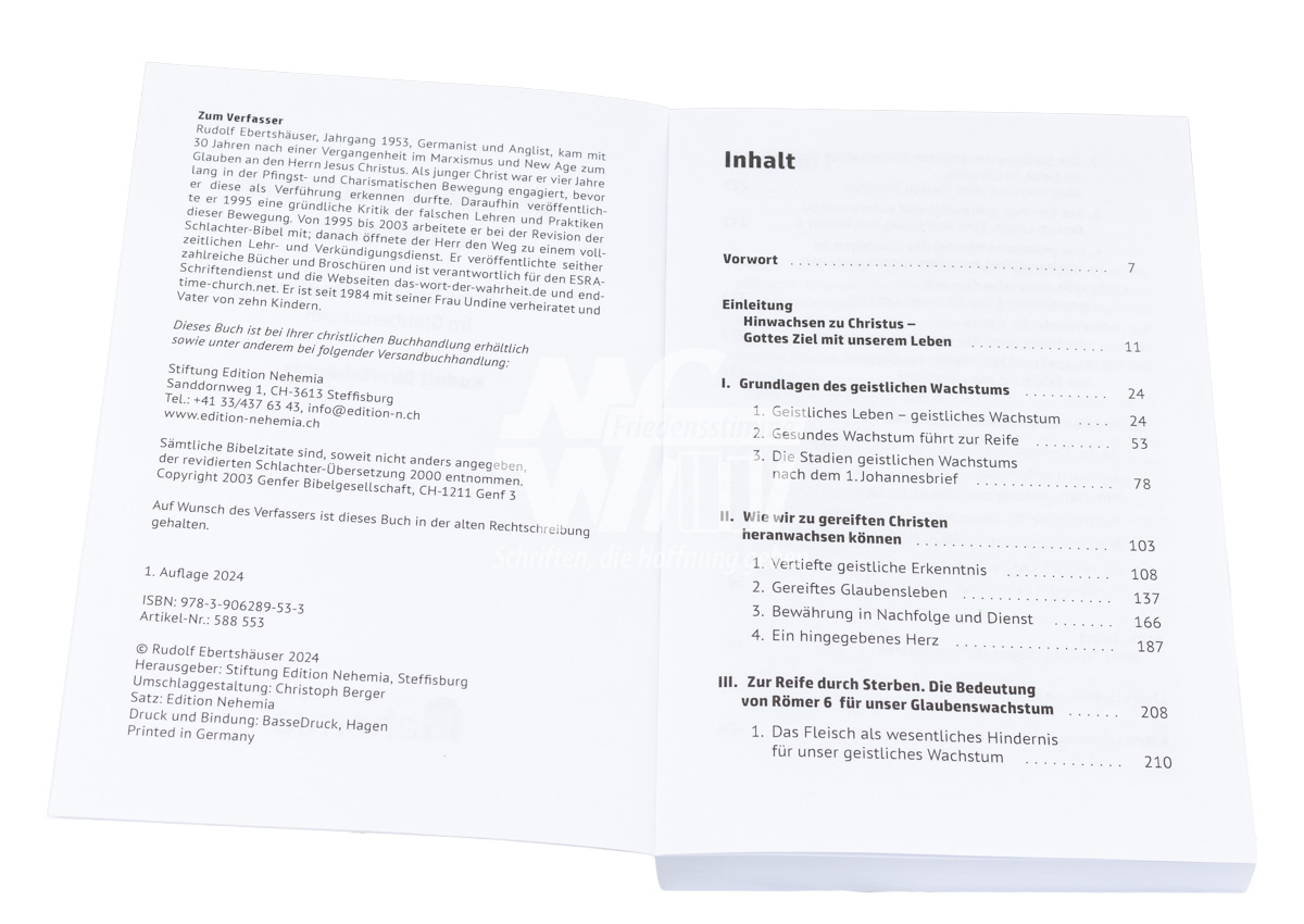 Gesundes Wachstum in Christus Gesundes Wachstum in Christus