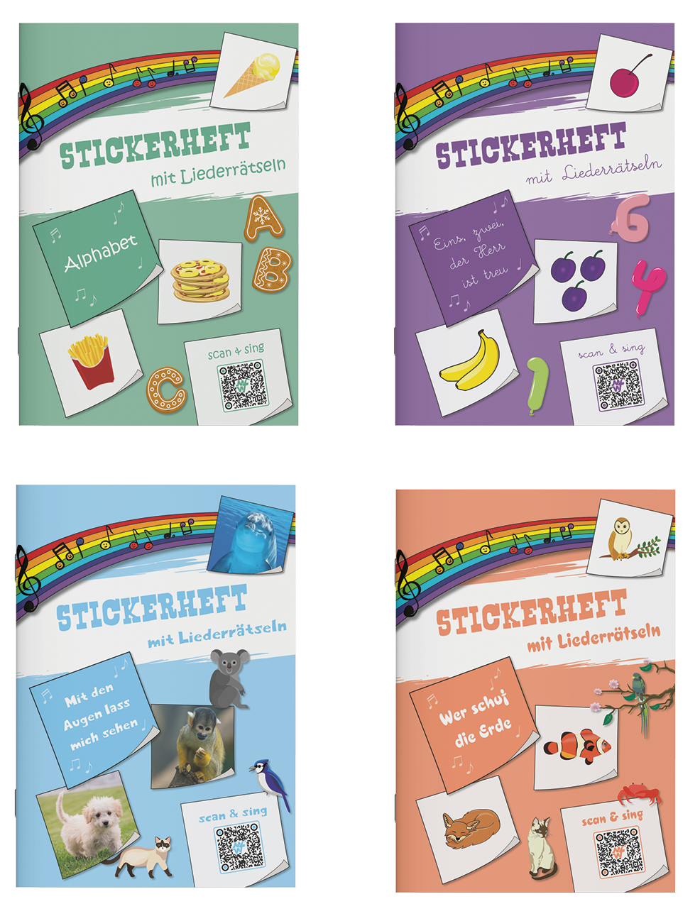 Paket - 4 Stickerhefte