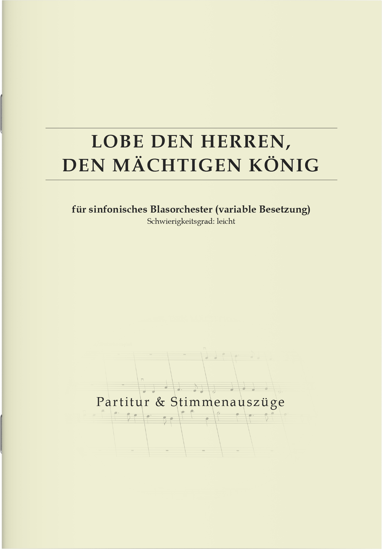 Partitur - Lobe den Herren, den mächtigen König