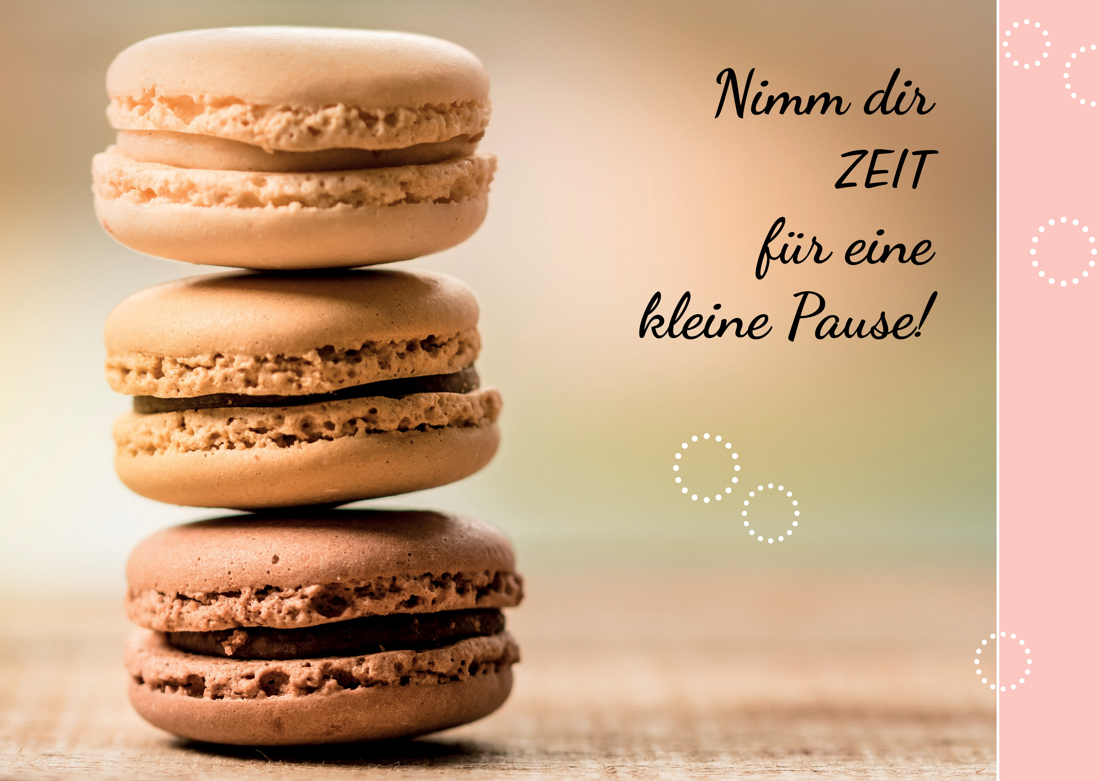 Postkarte - Macarons