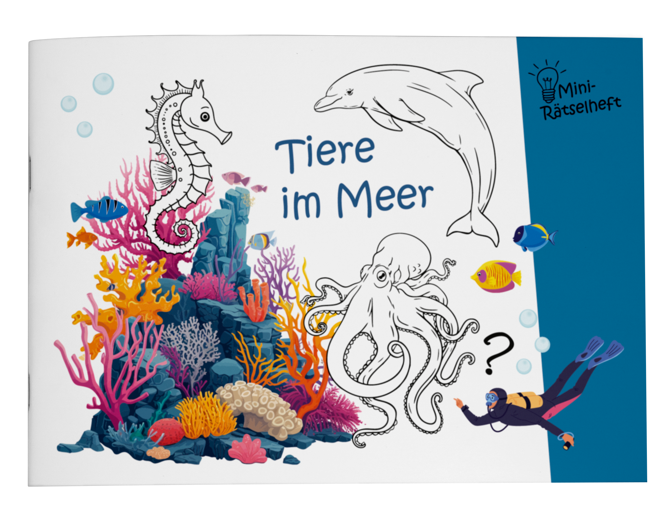 Mini-Rätselheft - Tiere im Meer