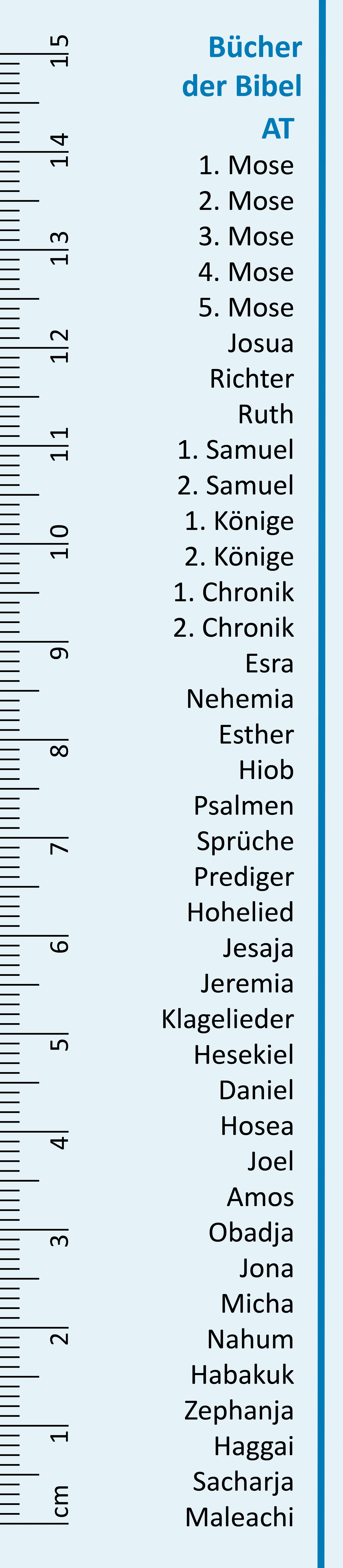 PVC Lineal + Lesezeichen - Bücher der Bibel