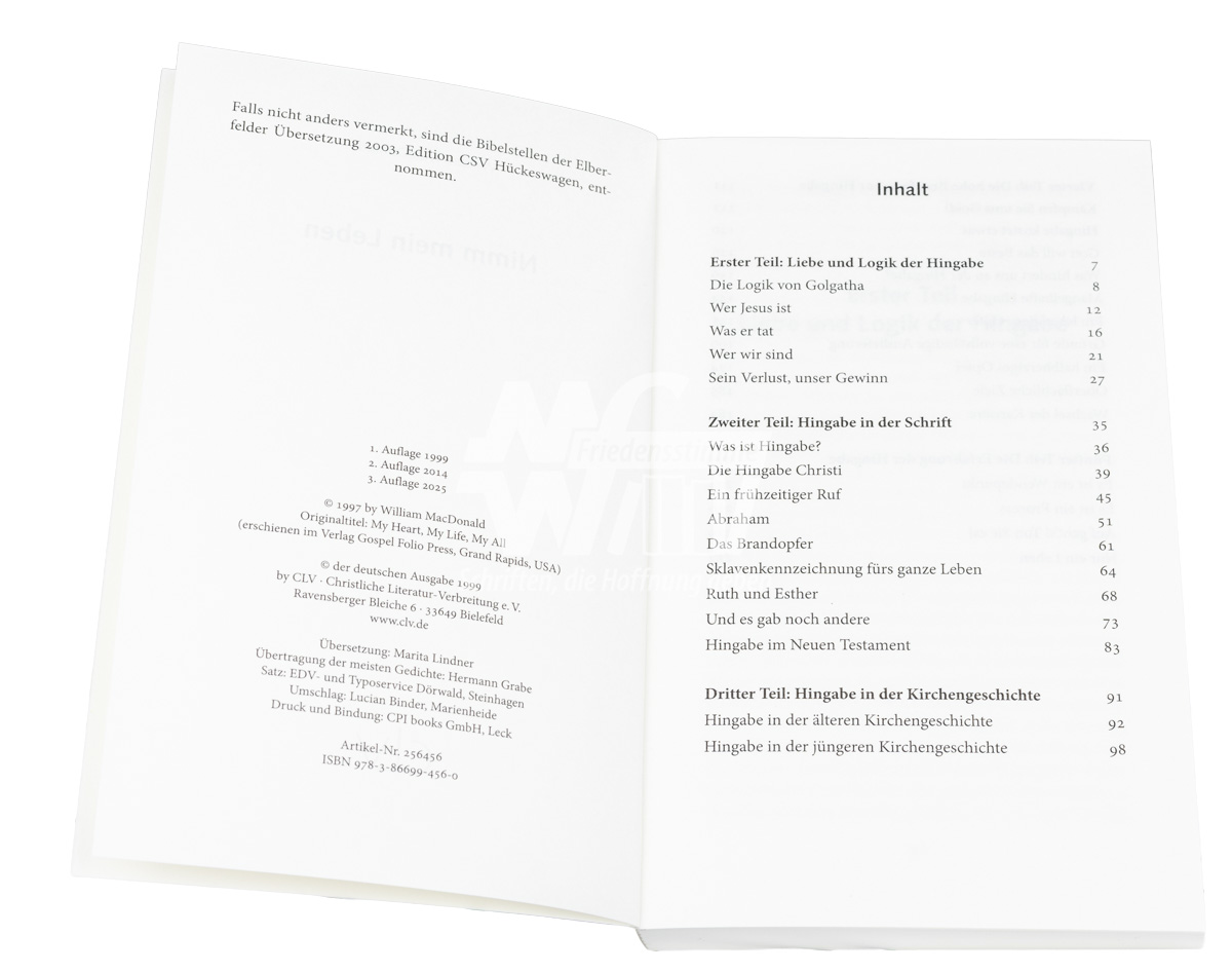 Nimm mein Leben Nimm mein Leben