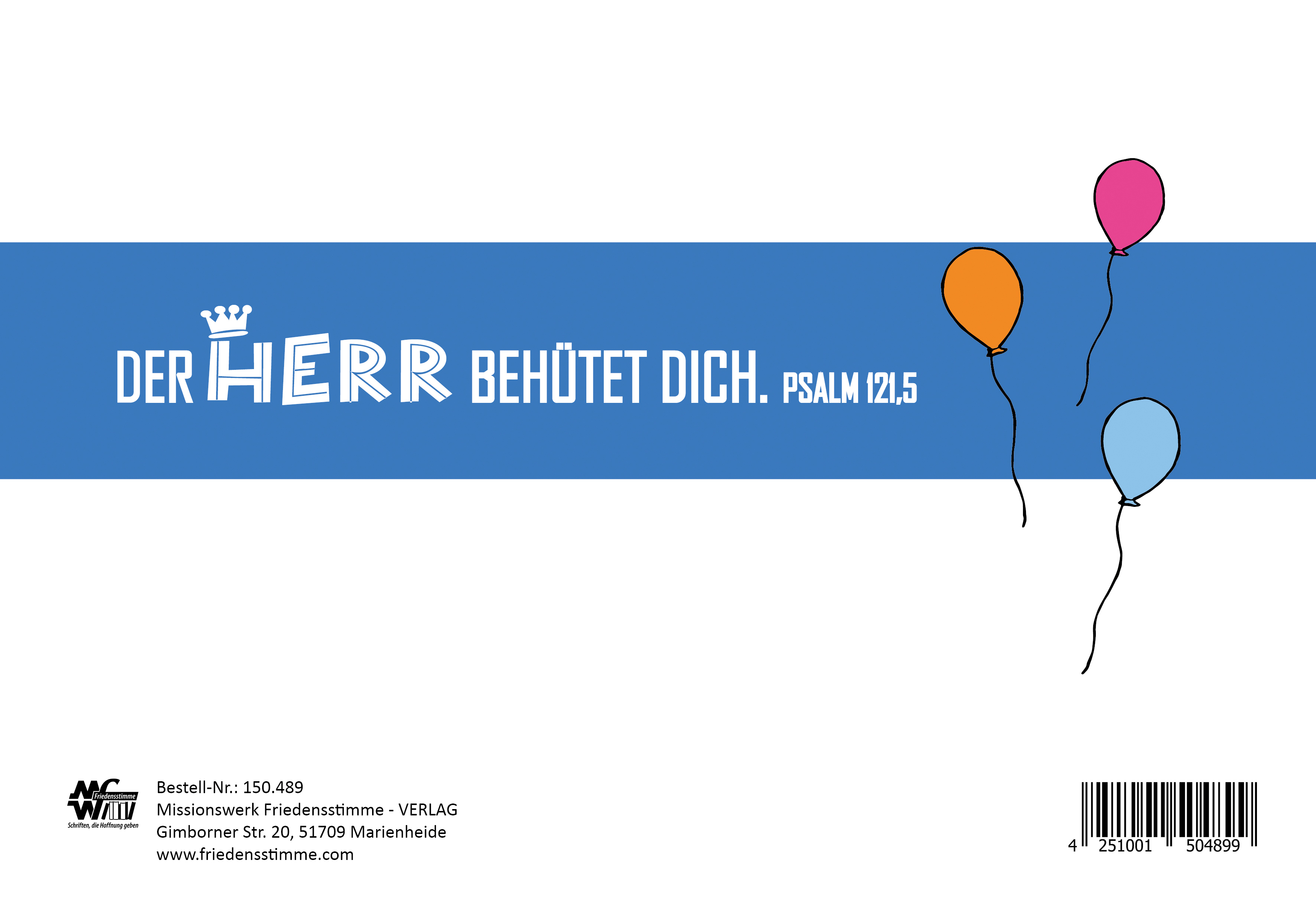 Faltkarte - Zum Geburtstag Luftballons
