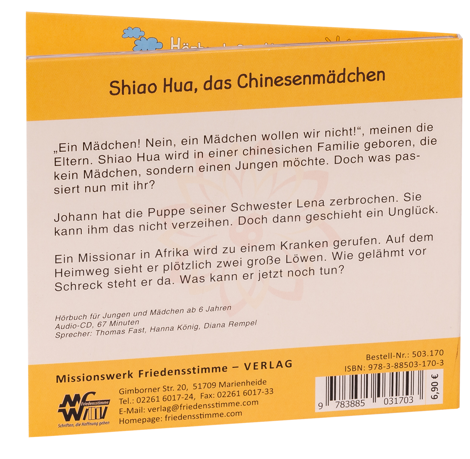 Hörbuch CD - Shiao Hua, das Chinesenmädchen