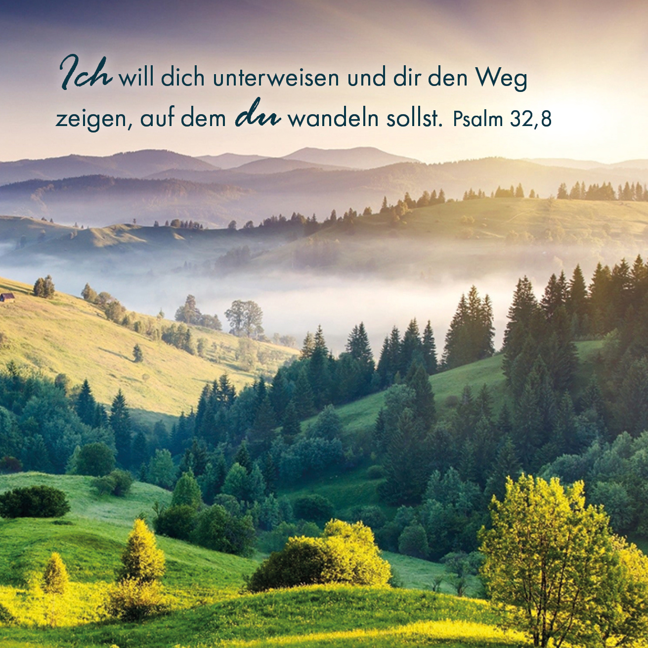 Quadratische Postkarte - Landschaft