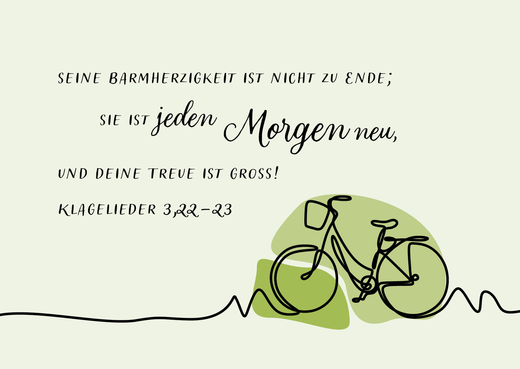 Postkarte - Fahrrad