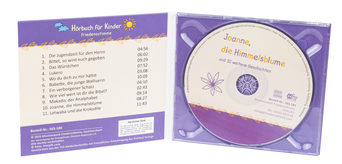 Hörbuch CD - Joanne, die Himmelsblume Hörbuch CD - Joanne, die Himmelsblume