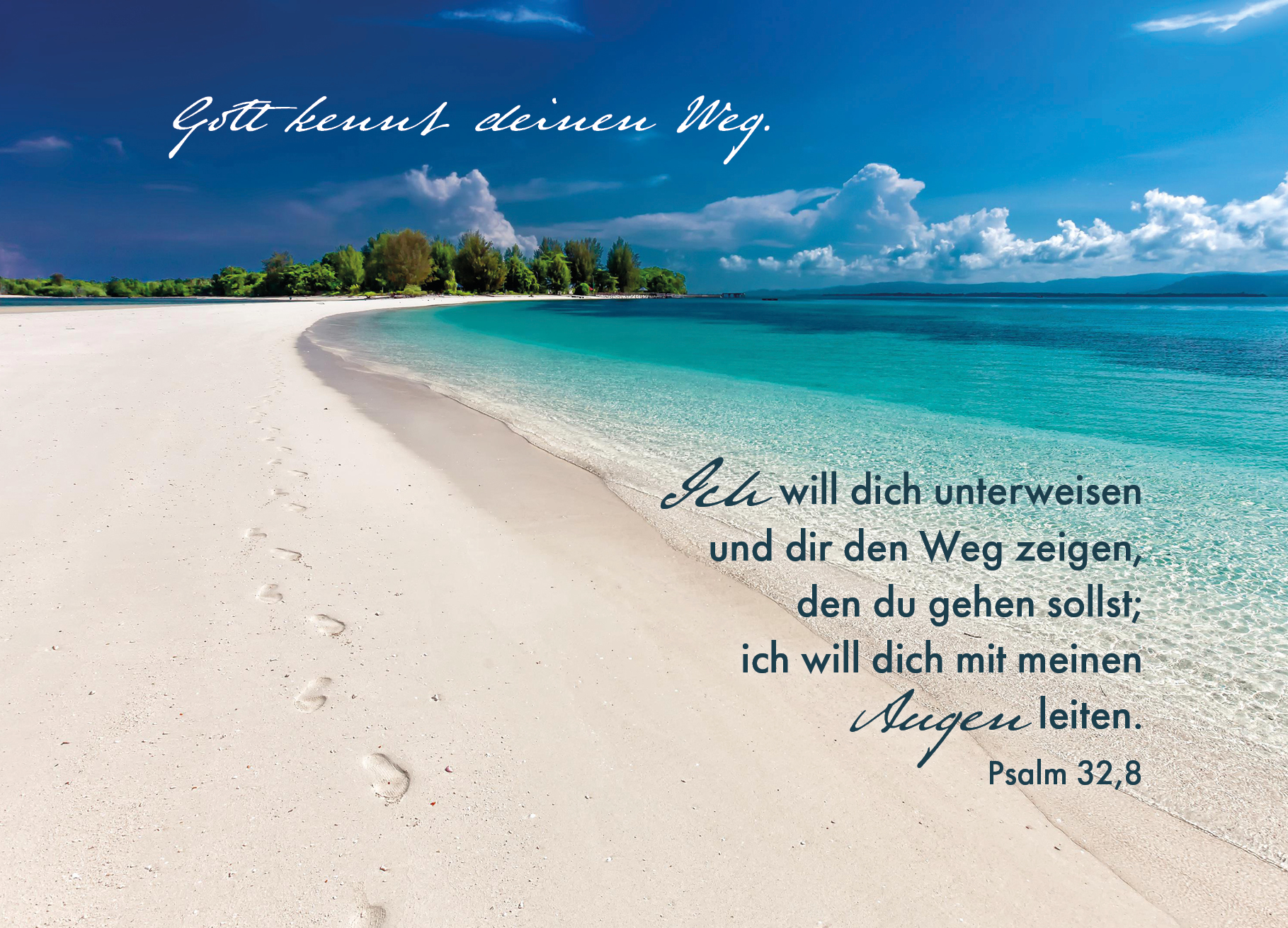 Postkarte – Spuren im Sand