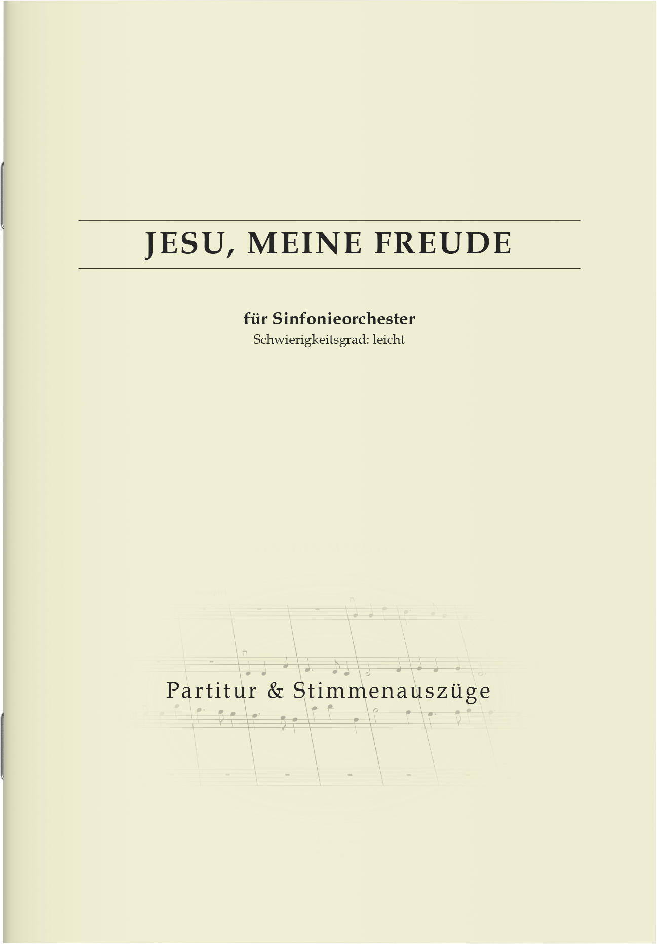 Partitur - Jesu, meine Freude