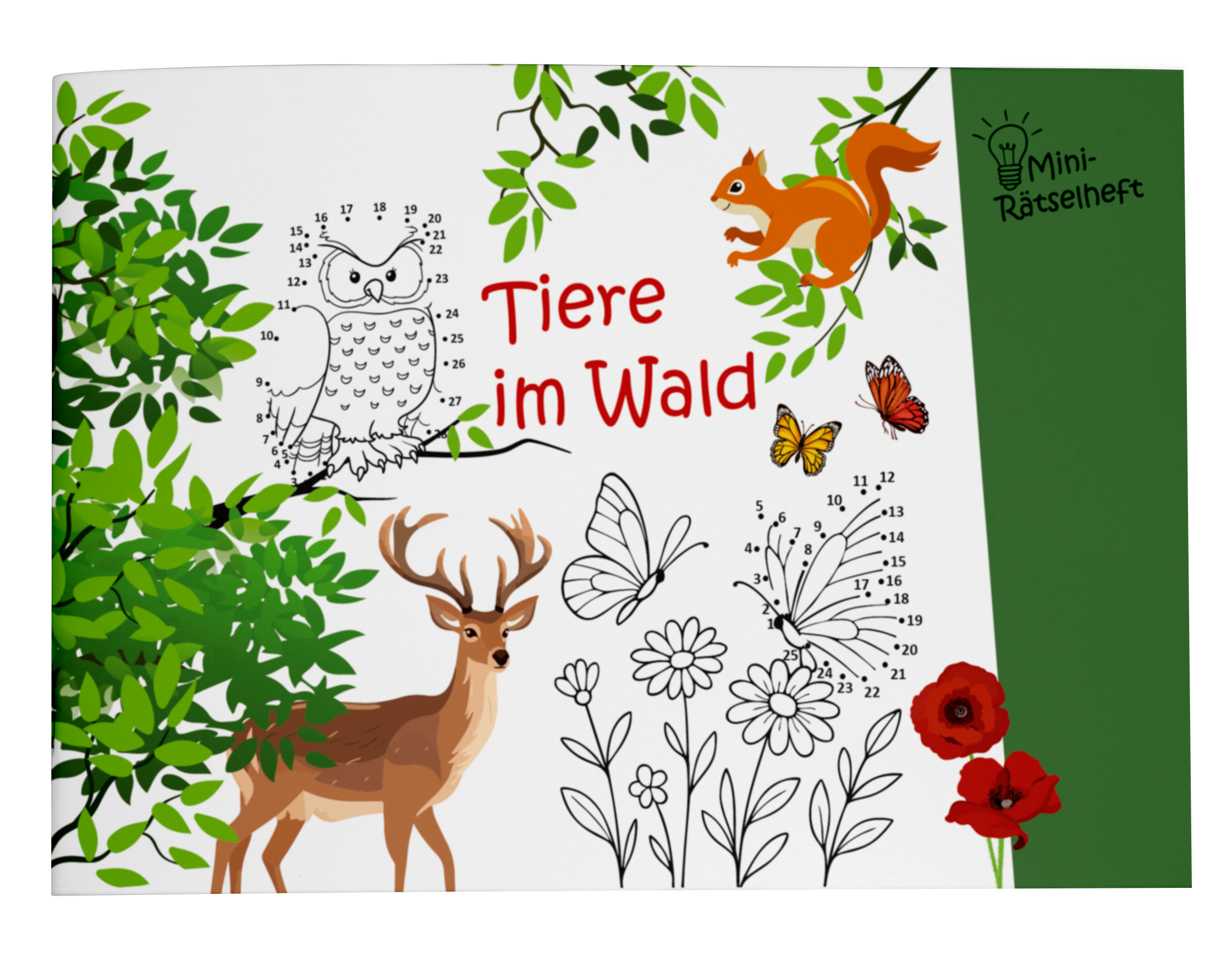 Mini-Rätselheft - Tiere im Wald