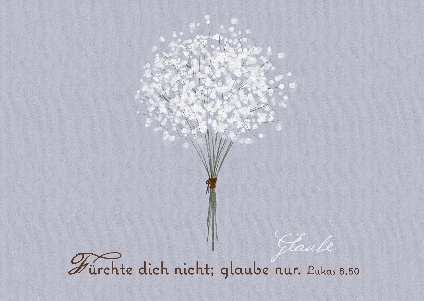 Postkarte - Weißer Blumenstrauß