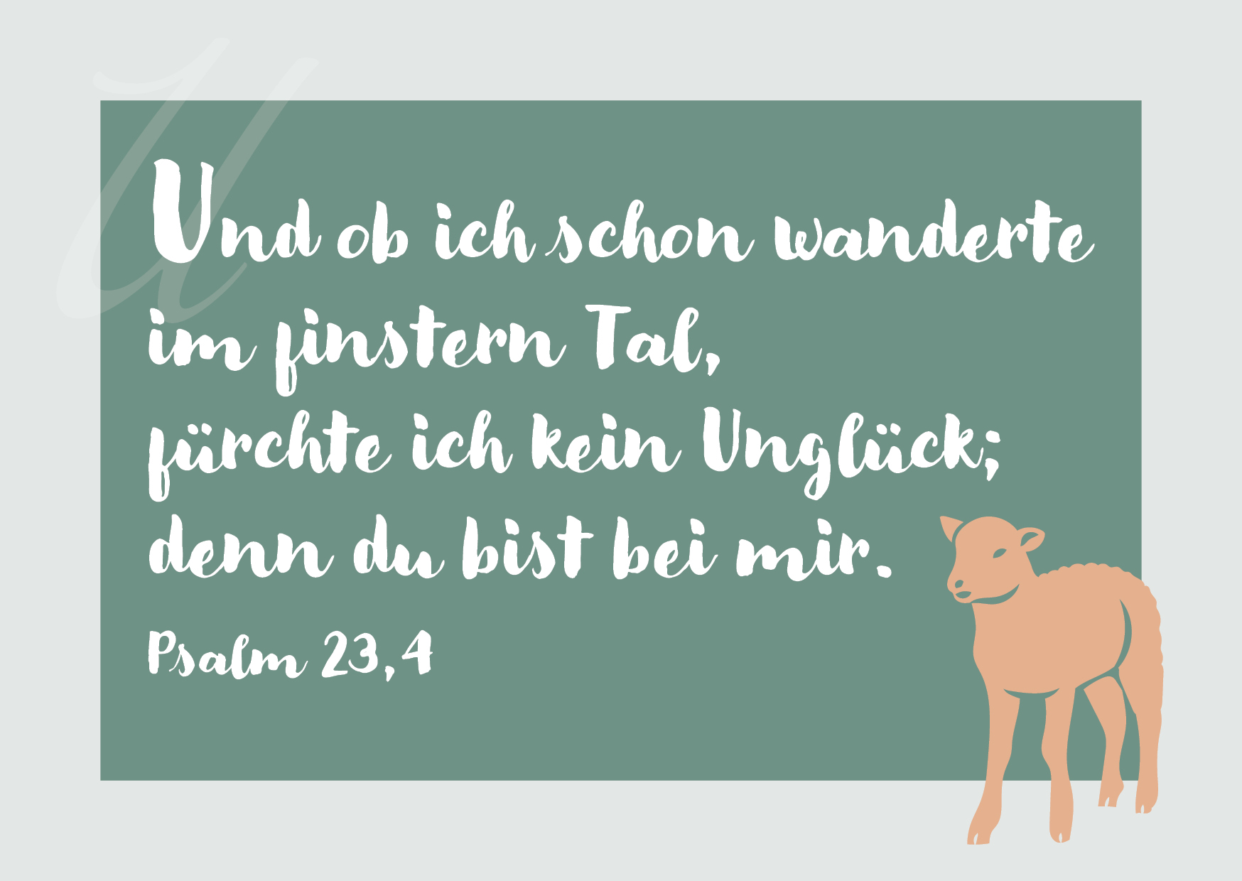 Postkarte – Lamm 