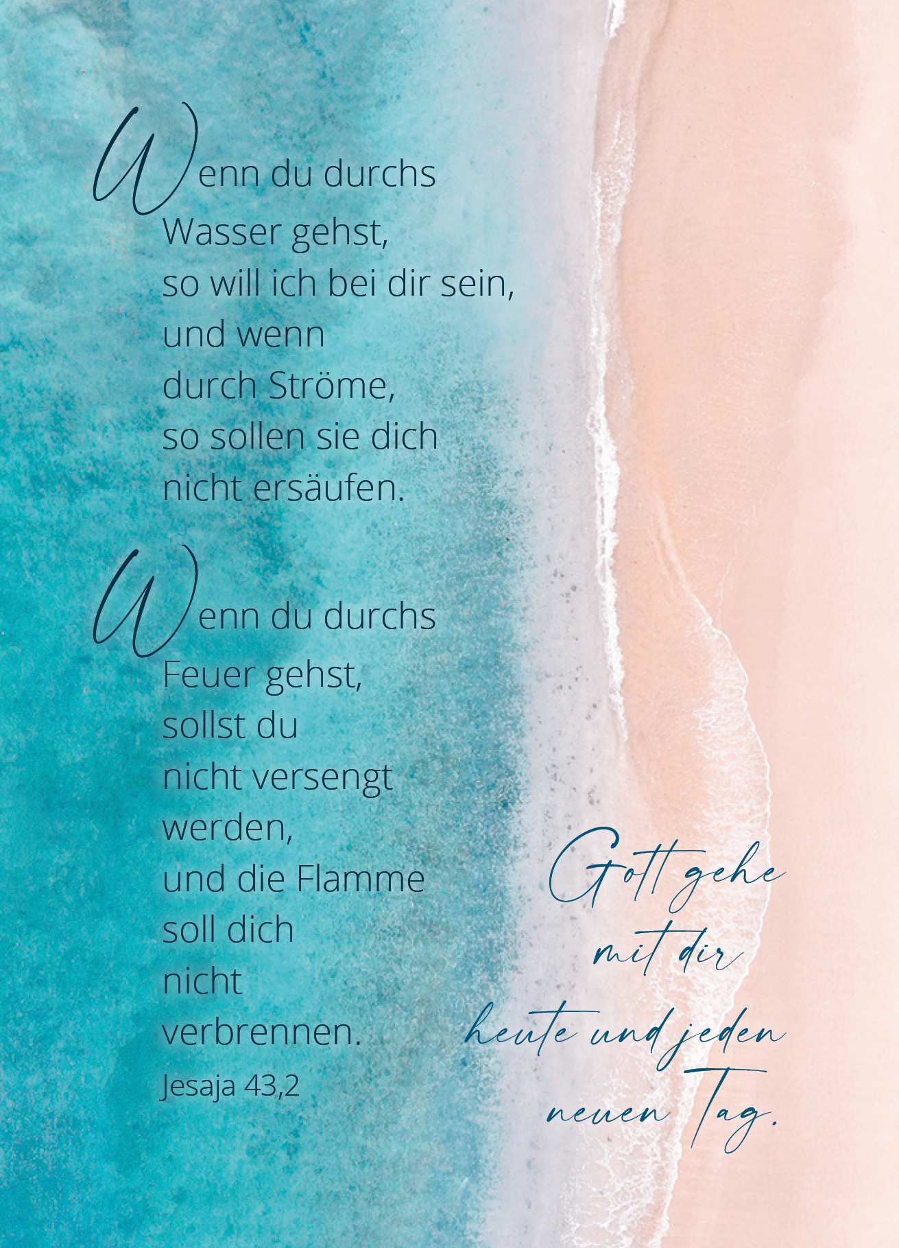 Postkarte – Meeresstrand