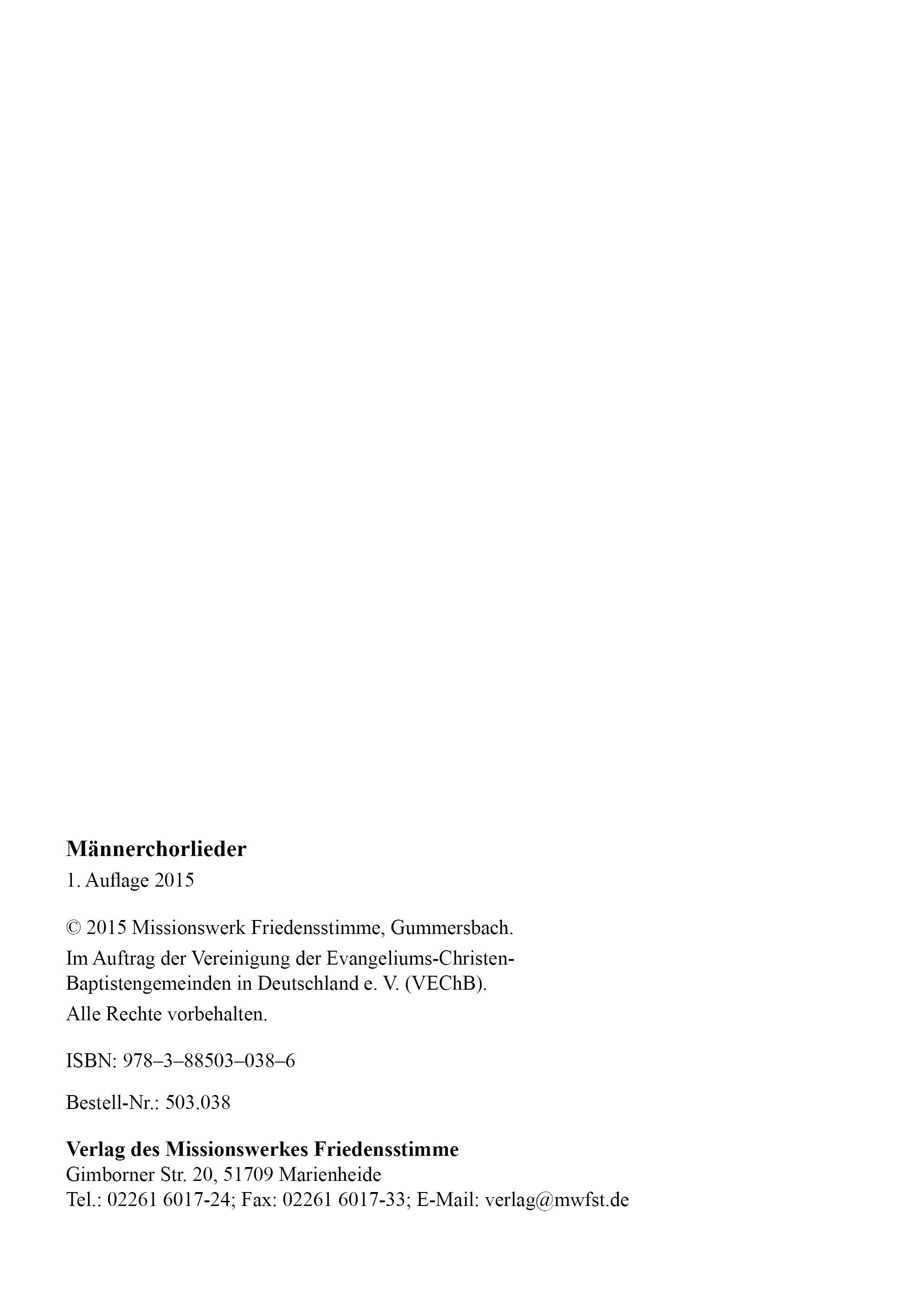 Männerchorliederbuch