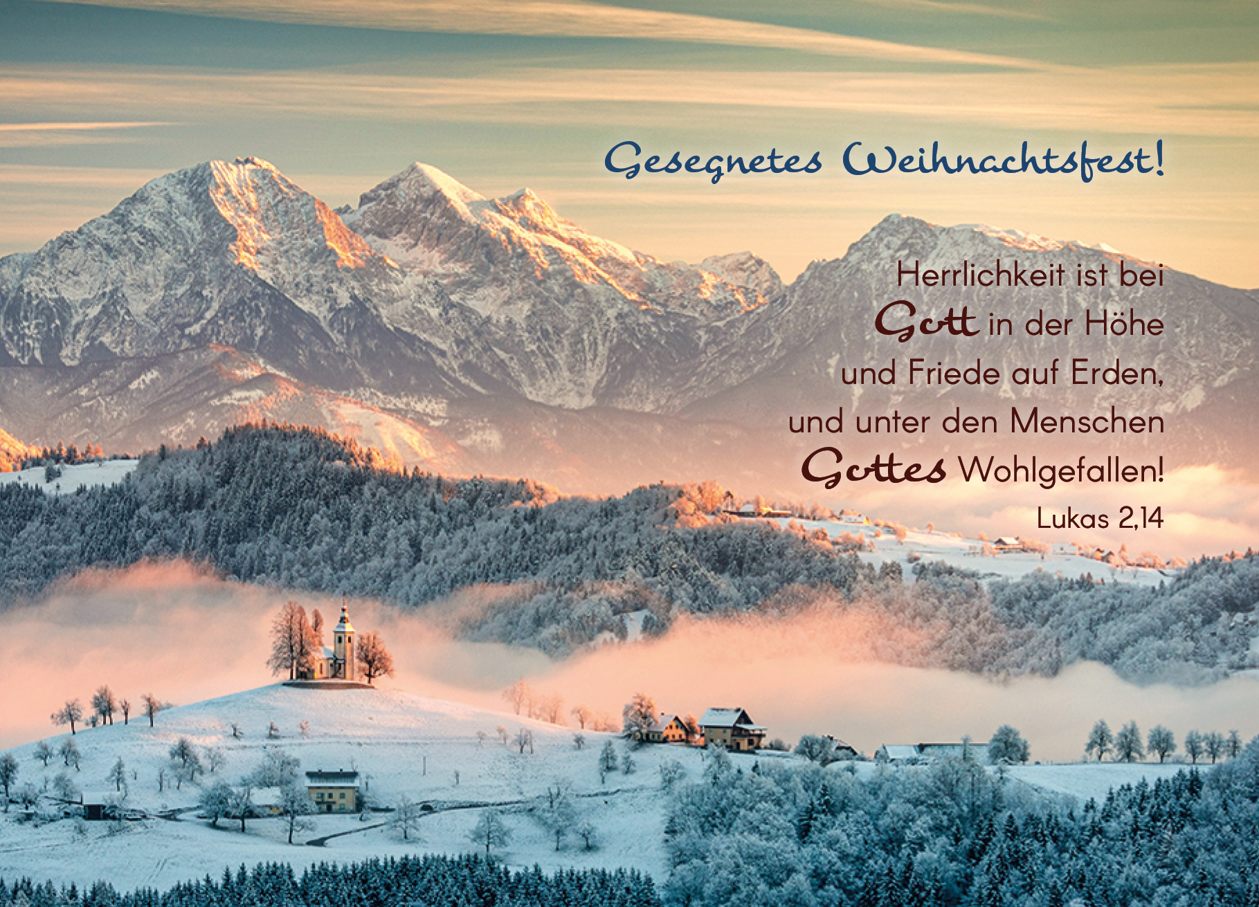 Postkarte – Gesegnetes Weihnachtsfest!