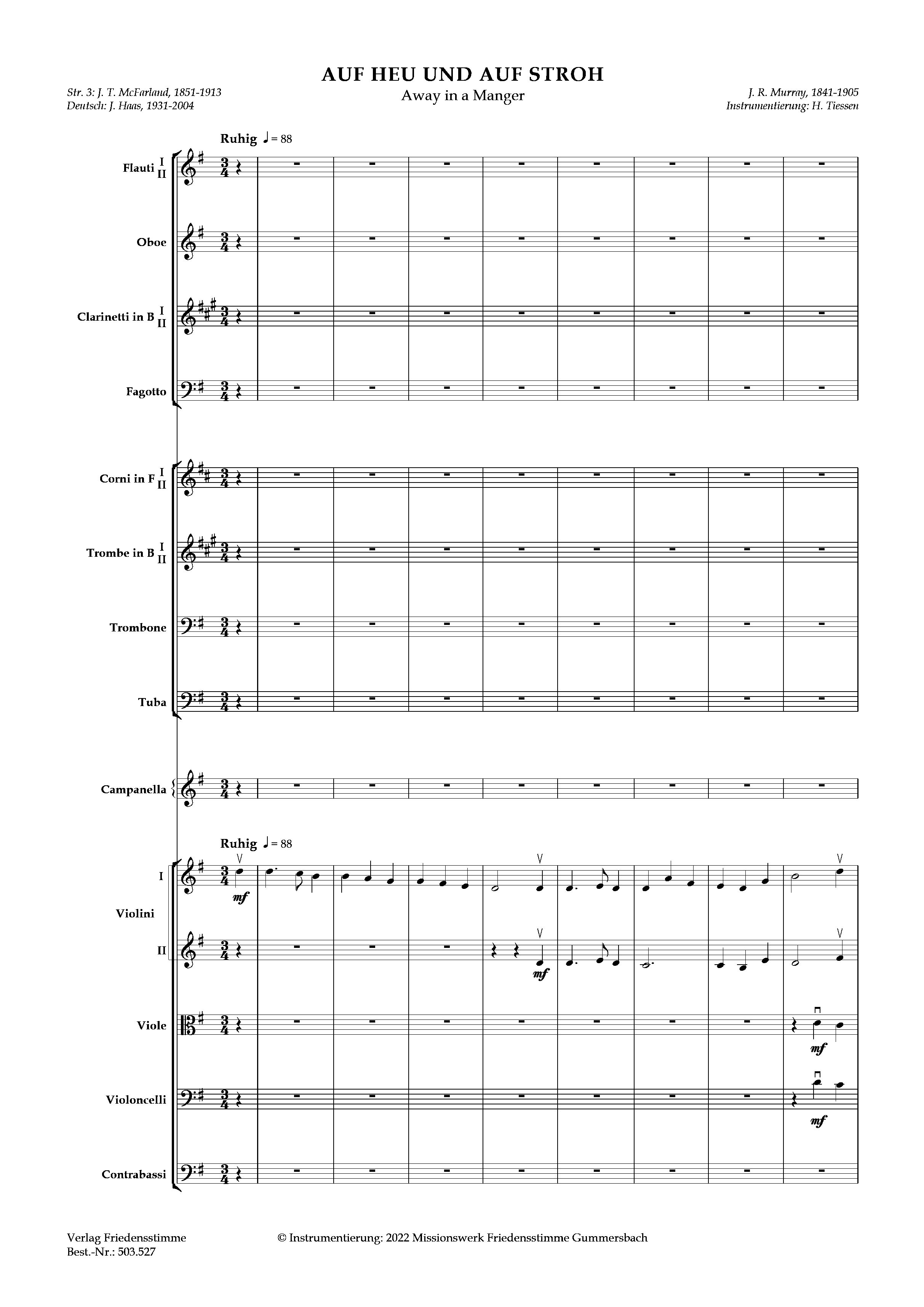 Partitur - Auf Heu und auf Stroh